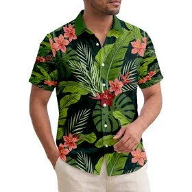 Tropical Monstera Banana Leaf Flowers & Foliage - Everyday Home Decor Gift Hawaiian Shirt