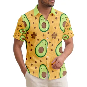 Avocado Halves Character Polka Dot - Tropical Everyday Gift for Avocado Fan Hawaiian Shirt