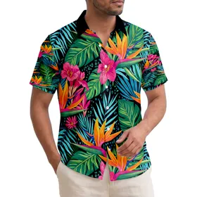 Birds of Paradise Canna Lilies Tropical Foliage - Home Decor Gift for Tropical Lover Hawaiian Shirt