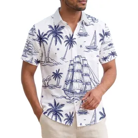 Sailing Ships Modern Sailboats Palm Trees - Travel Essentials for Sailors Hawaiian Shirt