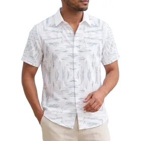 Speckled Ocean Worn Wood Grain Sun Bleached Textures - Home Decor Gift Hawaiian Shirt
