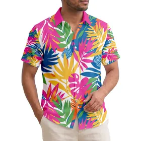 Large Tropical Leaves Botanical Shapes Plant Clusters Tropical Lifestyle Home Decor Gift Hawaiian Shirt