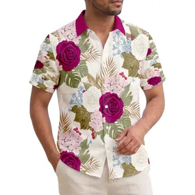 Tropical Rose Hydrangea Botanical Garden - Home Decor Gift for Garden Lover Hawaiian Shirt