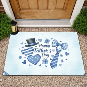 Father's Day Gift Boxes Top Hat Bow Necktie - Happy Father's Day Gift for Dad Doormat