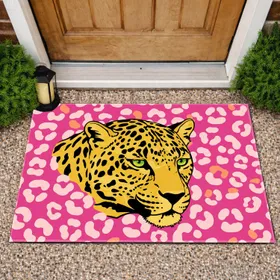 Leopard Head Animal Spots - Exotic Wildlife Lover Home Decor Gift Doormat