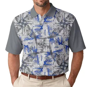 Fine Variegated Interwoven Strands Melange - Casual Lifestyle for Everyday Wear Men's Polo Shirt