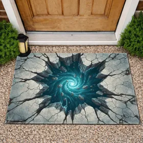 Vortex Water Abyss Cracked Stone Cliffs - Home Decor Gift Doormat