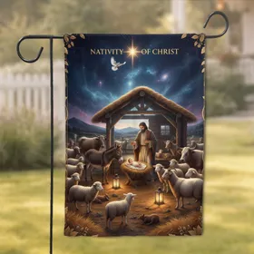 Nativity Scene Bethlehem Star - Christmas Home Decor Gift for Christian Family Garden Flag