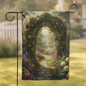 Ancient Stone Archway Secret Garden - Home Decor Gift for Garden Lover Garden Flag