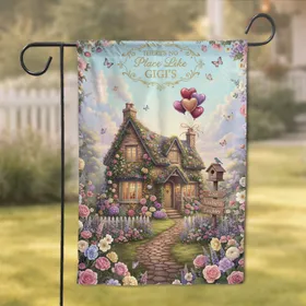 Gigi's Storybook Cottage Garden Butterflies Floral - Home Decor Gift for Gigi Lover Garden Flag