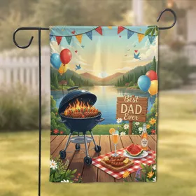 Lakeside Father's Day Picnic Grill Best Dad Ever Sign - Father's Day Gift Garden Flag