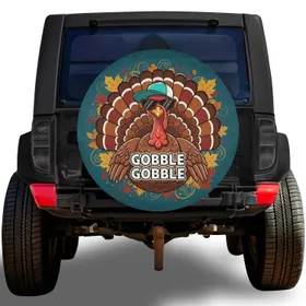 Gobble Gobble Turkey Sunglasses Baseball Cap Autumn Leaves - Thanksgiving Holiday Gift Spare Tire Cover