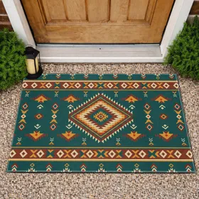 Southwestern Navajo Tribal Diamond Zigzag Arrow Weaving - Home Decor Gift Doormat
