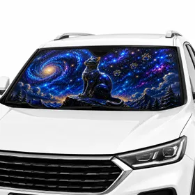 Electric Cat - Car Interior Upgrade Commute Essentials Road Trip Gift for Cat Owners Car Sunshade