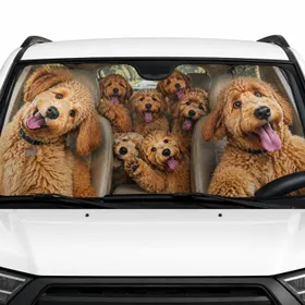 Dog Lover Automobile - Road Trip Travel Essentials Car Interior Upgrade for Pet Owners Car Sunshade