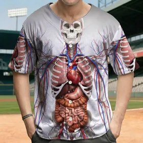Anatomical Human Torso Skeletal Organs Artery Vein - Science Lover Gift for Medical Students Baseball Jersey