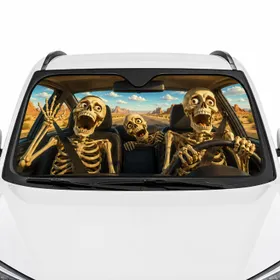 Universal Skull Front Window Suction Cups - Commute Accessory Car Interior Upgrade Car Sunshade