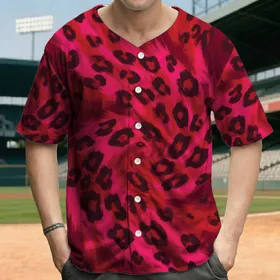 Organic Swirling Fur Leopard Spots - Everyday Fashion Statement Baseball Jersey