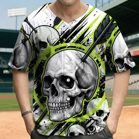 Human Skull Arrow VN FURT Banner - Everyday Wear Gift for Skull Lovers Baseball Jersey