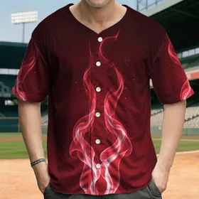 Glowing Ethereal Smoke Tendrils – Active Lifestyle Baseball Jersey