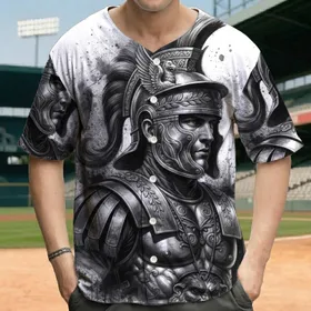 Ancient Roman Greek Warrior Bust Helmet - History Lover Gift for History Buffs Baseball Jersey