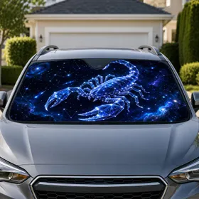 Celestial Scorpio Constellation Zodiac Galaxy Decor For Astrology Fans And Night Drives Car Sunshade