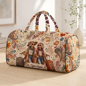 Stylish Traveling Grandmas With Luggage For Autumn Holiday Getaways And Girls Trips Quilted Weekend Bag