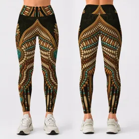 Southwestern Beadwork Yoke With Turquoise Tassels For Desert Festival Boho Outfits Leggings