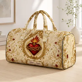 Sacred Heart Devotional Emblem For Church Travel, Prayer Retreats, And Faith Gifts Quilted Weekend Bag