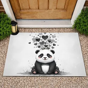 Panda Heart Cascade - Home Decor Gift for Animal Lover Doormat