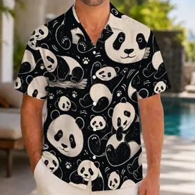 Playful Giant Panda Colony For Zoo Trips, Casual Parties And Animal Lovers Everywhere Hawaiian Shirt