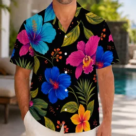 Tropical Floral Blooms For Summer Beach Vacations, Resort Parties And Island Getaways Hawaiian Shirt