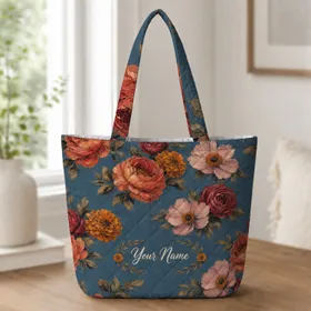 Impasto Peonies, Roses And Anemones For Boho Daily Carry And Garden Lover Art Gifts Quilted Tote Bag