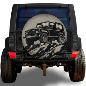 Vintage Off Road Rock Crawler For Camping Trails And Weekend Adventure Enthusiasts Spare Tire Cover