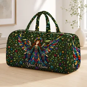 Garden Angel With Jewel Wings For Mother's Day Gifts And Travel Lovers Quilted Weekend Bag