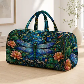 Dragonfly Garden Travel Gift For Nature Lovers And Getaway Adventures Quilted Weekend Bag