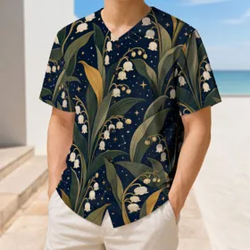 Moonlit Lily Of The Valley Night Garden For Concerts, Sports And Everyday Style Baseball Jersey