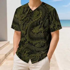 Olive Green Serpentine Dragon Ink Art For Streetwear Fans And Tattoo Style Collectors Baseball Jersey