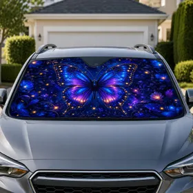 Celestial Butterfly Night Garden UV Protection for Commuters and Road Trip Lovers Car Sunshade