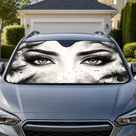 Dramatic Feminine Eyes And Long Lashes For Glam Beauty Lovers Daily Driving Car Sunshade