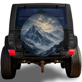 Alpine Mountain Storm Landscape For Outdoor Adventure RV And Camper Trail Travel Spare Tire Cover