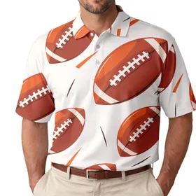Orange American Football Repeat for Game Day Tailgates and Collegiate Sports Fans Men's Polo Shirt