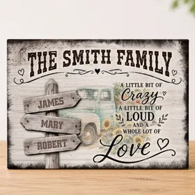 Personalized Canvas Wall Art, Custom Multi Name Family Sign, Mother's Day Father's Day Gift, Home Decor