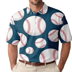 Teal Baseball Seamless Motif For Game Day Travel, Tailgates And Everyday Style Fans Men's Polo Shirt