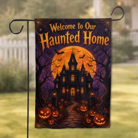 Haunted Victorian Manor Halloween Yard Decor For Spooky Porch And Autumn Displays Garden Flag