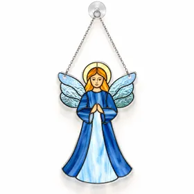 Praying Angel Memorial Gift for Faithful Home Decor and Remembrance Keepsake for Loved Ones Custom Shape Window Hanging Acrylic Ornament