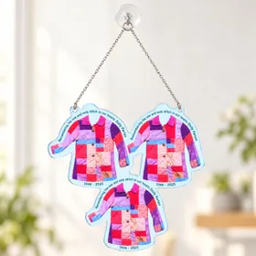 Dolly Parton Coat of Many Colors Keepsake for Music Fans Holiday Tree Tribute Gift Custom Shape Window Hanging Acrylic Ornament