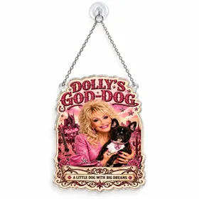 Dolly Parton Dog Lover Christmas Gift for Country Music Fans and Nashville Dog Owners Custom Shape Window Hanging Acrylic Ornament