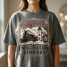 Dolly Parton Imagination Library T-Shirt, Book Lover Reading Graphic Tee