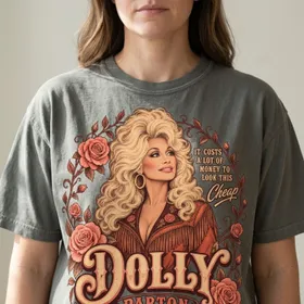Dolly Parton Vintage Western Graphic T-Shirt for Country Music Fans